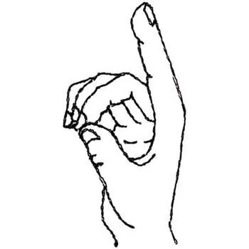 Sign Language Letter D Embroidery Design Editor’s Pick