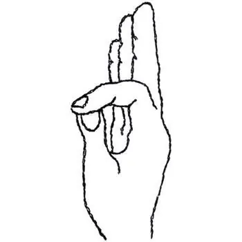 Next Day Delivery Sign Language Letter F Embroidery Design