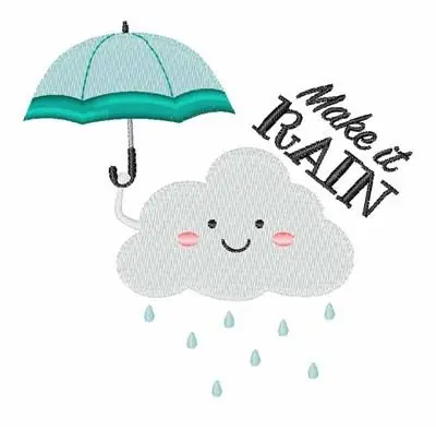 Sale Make It Rain Embroidery Design