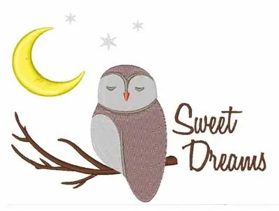 Sweet Dreams Embroidery Design Warranty Included