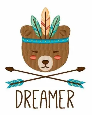 Place Order Bear Dreamer Embroidery Design