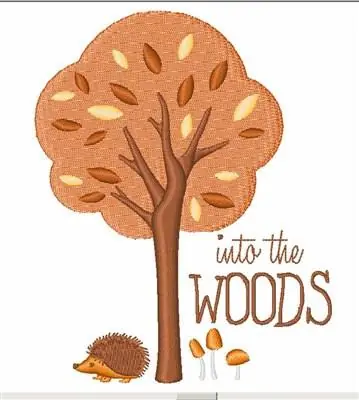 Warranty Included Into The Woods Embroidery Design