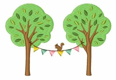 Spring Squirrel Embroidery Design Direct From Manufacturer