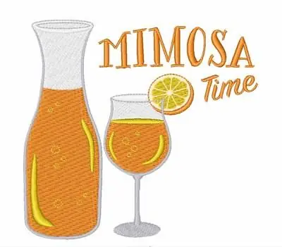 Mimosa Time Embroidery Design Direct From Factory