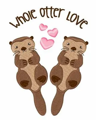 Whole Otter Love Embroidery Design Best Seller