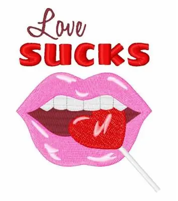 Holiday Sale Love Sucks Embroidery Design