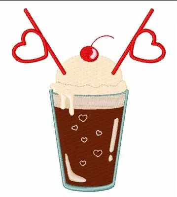 New Arrival Root Beer Float Embroidery Design