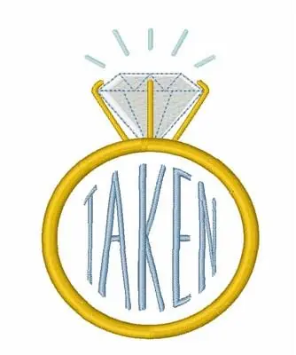 Trusted Brand Taken Embroidery Design