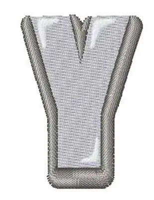 Raised Metal Y Embroidery Design Latest