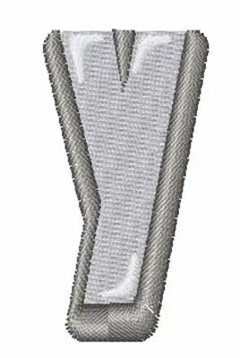 Professional Grade Raised Metal y Embroidery Design