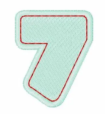 Sewn 7 Embroidery Design Big Sale