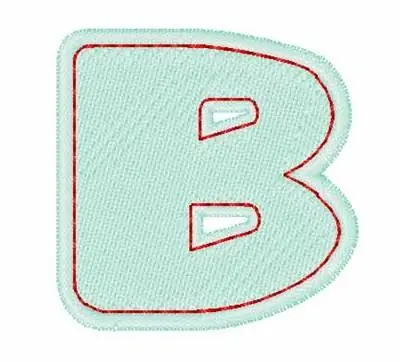 Sewn B Embroidery Design Crafted