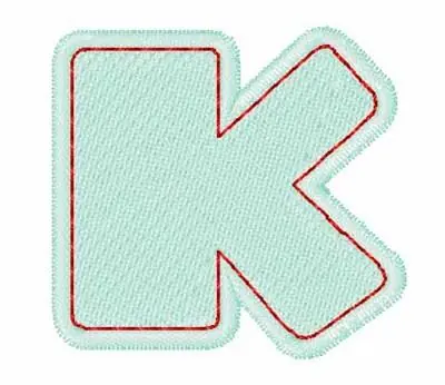 Trusted Brand Sewn K Embroidery Design