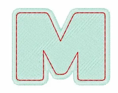 Sewn M Embroidery Design Trending