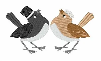 Buy Direct Wedding Birds Embroidery Design