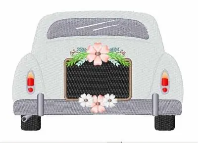 Last Chance Wedding Car Embroidery Design