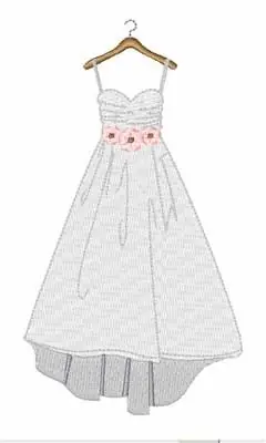 Super Sale Wedding Dress Embroidery Design