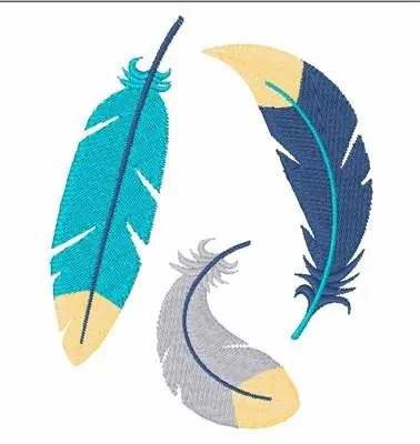 Buy Online Feathers Embroidery Design