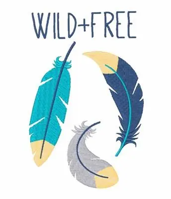Wild & Free Embroidery Design Direct From Factory