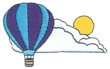 Balloon Scene Embroidery Design Certified