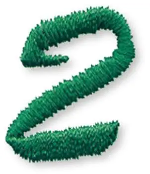 Brand New Script-Number 2 Embroidery Design