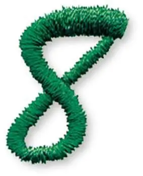 Best Choice Script-Number 8 Embroidery Design