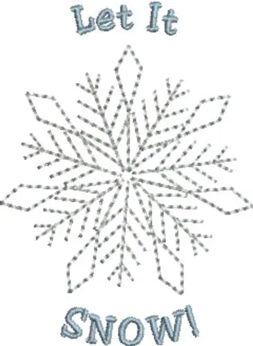 Authentic Let It Snow Embroidery Design