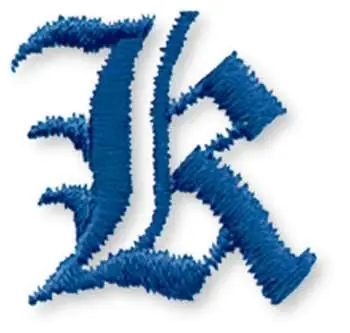 Bulk Order Old Style Letter K Embroidery Design