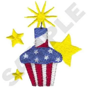 4th Of July Cupcake Embroidery Design Best Price