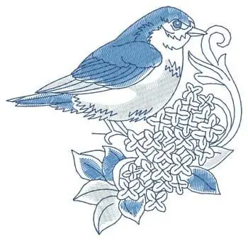 Bluebird Embroidery Design Sale