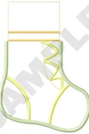 Baby Bootie Gift Bag (front) Embroidery Design Professional Grade