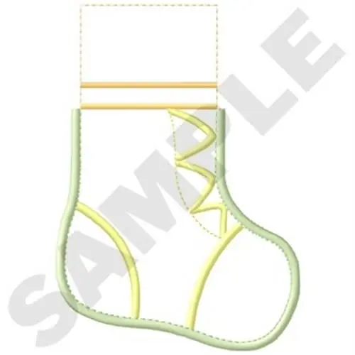 Baby Bootie Gift Bag (front) Embroidery Design Professional Grade