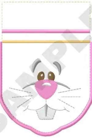 Bunny Gift Bag (front) Embroidery Design Big Sale