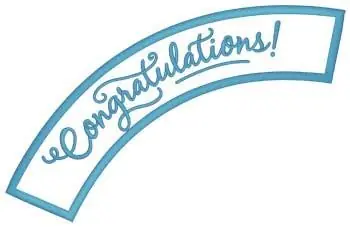 Big Sale Congratulations Applique Embroidery Design