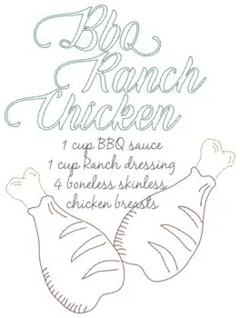 Bbq Chicken Ranch Embroidery Design Top Pick