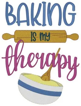 Baking Therapy Embroidery Design Exclusive