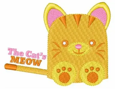 Affordable Meowing Cat Embroidery Design