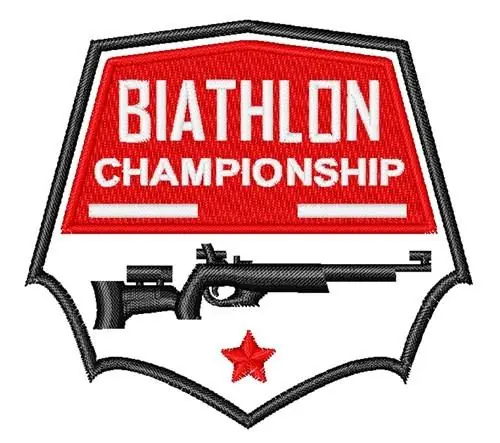 No Minimum Order Biathlon Championship Embroidery Design