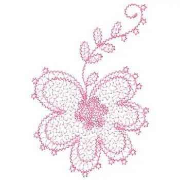Must Have Floral Stippling Embroidery Design
