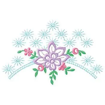 Price Drop Floral Design Embroidery Design