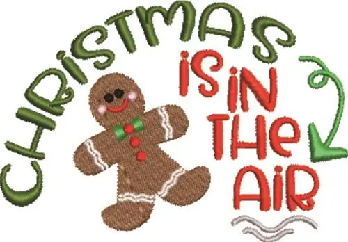 Authentic Christmas In Air Embroidery Design