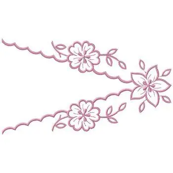 Scalloped Edge Floral Embroidery Design High Quality