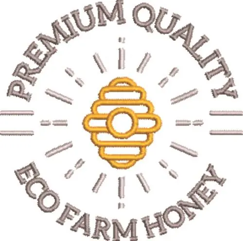 Authentic Eco Farm Honey Embroidery Design