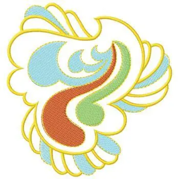 Swirl Design Embroidery Design Fan Favorite
