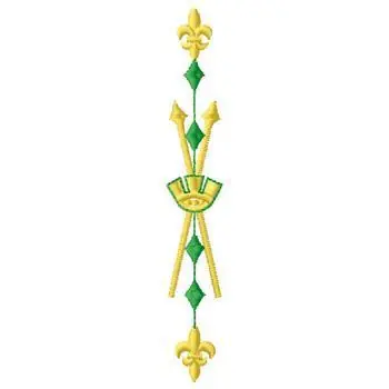 Fleur-de-Lis And Crown Embroidery Design Buy Online