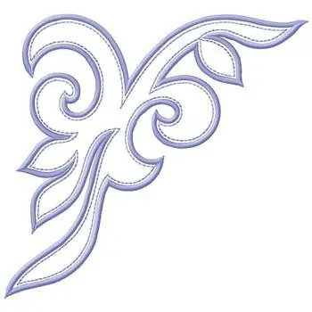 Scroll Outline Embroidery Design Clearance
