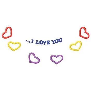 I Love You Embroidery Design Limited Offer