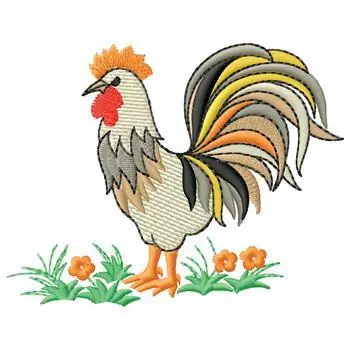 Fan Favorite Rooster Embroidery Design