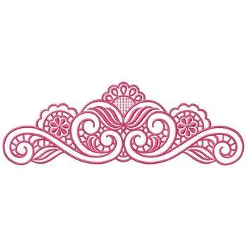 No Minimum Order Floral Crest Design Embroidery Design