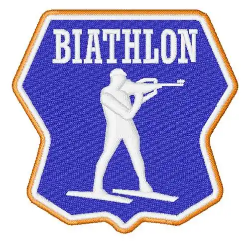 Worldwide Shipping Biathlon Embroidery Design